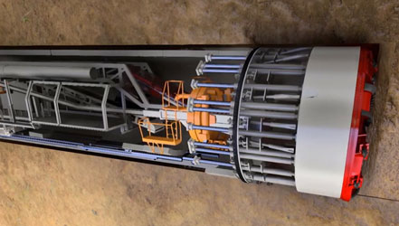 盾構(gòu)機(jī)施工三維動(dòng)畫(huà)制作